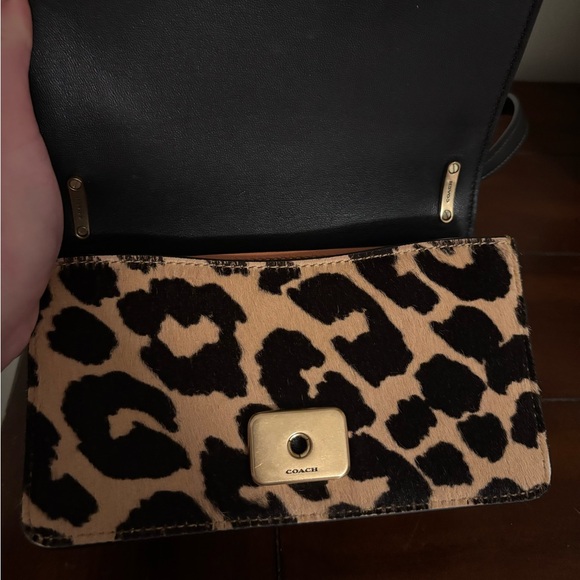 Coach Bandit Crossbody Bag In Haircalf With Leopard Print - Picture 7 of 10